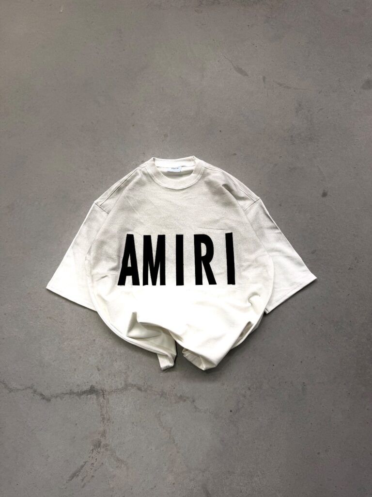 تیشرت تیکه دوزی سفید (AMIRI)